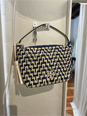 Tory Burch Thea Straw Shoulder Bag
